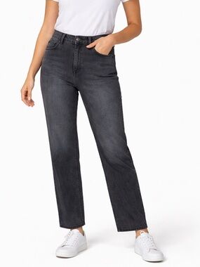 Dip Womens High Rise Straight Leg Jeans Gray Denim Size 8 NWT